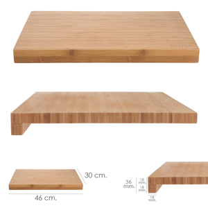 Tagliere da Cucina in Legno di Bambù con Bordo 46x30.5 cm. - Product Image 2