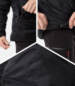 Heavyweight Black Puffer <b>Jacket</b> Men's Down-Filled Hooded Technical Coat For Extreme Cold Hiking Wear Puffer <b>Jackets</b> For Men - Product Image 4