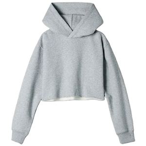 Diseño personalizado 100% algodón cómodo invierno Crop Top Sudadera con capucha con logotipo frontal secado rápido y características ecológicas para mujeres - Product Image 1