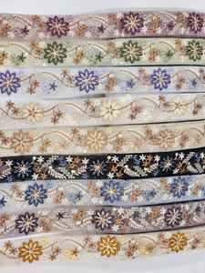 Fleur dentelle bordure modification dentelle blanc conceptions personnalisées et couleur dentelle de coton floral brodé f - Product Image 2