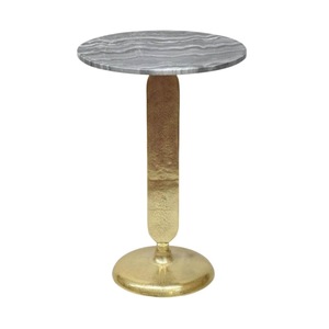 Table ronde en aluminium avec café ou table d'appoint ronde en métal fini or pour meubles de maison Table de haute qualité - Product Image 3