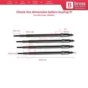 BGP86-1 4 Pieces <b>Heater</b> Glow <b>Plug</b> 11 Volt 11065 2W202 7701058142 for Master - Product Image 4