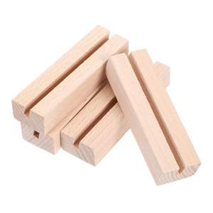 Support de carte de visite en bois de hêtre poli A4 A5 A6, art populaire, couleur naturelle, support de carte de visite de bureau, support de menu - Product Image 6