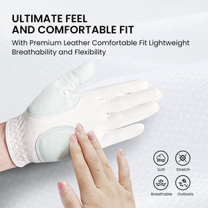 Gants de golf sportifs d'été sur mesure les plus vendus, fermeture à boucle et crochet antidérapante, cuir de mouton Cabretta de haute qualité - Product Image 3