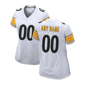 Camiseta de Fútbol Americano Personalizada al por Mayor, Camisetas de Rugby Transpirables con Costuras de Malla, Uniforme Sublimado para Equipos, para Entrenamiento y Partidos - Product Image 6