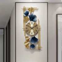 Horloge murale en laiton de luxe design décoratif moderne pour le salon élégant poli mur art horloge eau sûr premium décor à la maison