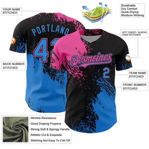 Custom Baseball Jerseys Personalized Unisex Adult Shirts Digital Print Name Numbers Four-Way Stretch Breathable Waterproof - Product Image 6