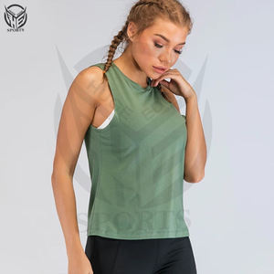 Haute qualité femmes à la mode Gym Workout Sportswear Fitness Crop débardeurs oem conception personnalisée - Product Image 2
