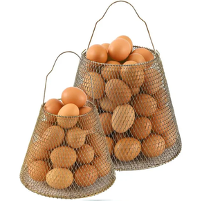 Cesta de Almacenamiento Multifuncional Ecológica con Forma de Alambre Francés, Estilo Vintage, para Recolección de Huevos, Venta al por Mayor en India - Product Image 3