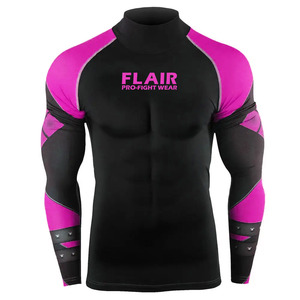 เสื้อรัดกล้ามเนื้อ MMA แบบสั่งทำพิเศษสำหรับ BJJ ป้องกันรังสียูวี แห้งเร็ว แขนยาว - Product Image 4