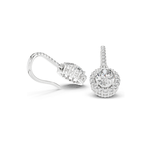 Boucles d'oreilles en diamant de laboratoire 1,29 CT pour femmes, clarté VVS-VS EF, or 18 carats, 14 carats, 10 carats et argent 925, or rose, or jaune, or blanc - Product Image 4