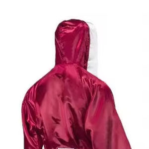 Ropa de artes marciales bata de boxeo a la venta ropa de boxeo logotipo personalizado Negro Azul bata de boxeo con capucha para hombres - Product Image 6