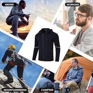 ชุดวอร์มมีฮู้ดสำหรับผู้ชายและผู้หญิงชุดออกกำลังกายผ้าโพลีเอสเตอร์แบบสั่งทำ - Product Image 6