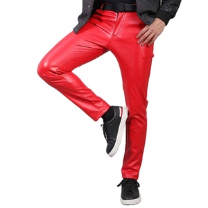 Nouvel Arrivage – Pantalon en Cuir Décontracté pour Homme, Élégant, Léger, Imperméable, Taille Haute, Taille Personnalisée, Faible MOQ, Hiver - Product Image 1