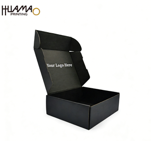 Black Corrugated Aircraft Box Multi Size Shipping <b>Packaging</b> Box for Cosmetics Playing Cards Small Electronics - Product Image 3