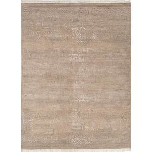 Alfombra de Lana y Seda de Bambú Tejida a Mano con Patrón Abstracto del Lejano Oriente, Beige y Marrón, 10 mm de Grosor, para el Hogar, Pasillo y Dormitorio-LRB-1730 - Product Image 1