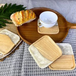 Wood <b>Epoxy</b> <b>Table</b> Coaster Durable and Stylish Mats & Pads for <b>Table</b> Protection Coaster for Christmas and Wedding - Product Image 6