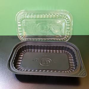 High-end Vietnam Factory 1-2 Compartment Disposable <b>Plastic</b> <b>Food</b> <b>Container</b> with Lid Black Color Take Away New Product Ideas 2026 - Product Image 1