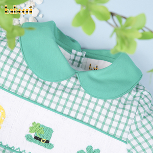 Handmade tùy chỉnh St. <span class=keywords><strong>Patrick</strong></span> smocked cậu bé bong bóng đẹp OEM ODM mùa hè quần áo trẻ em bb2695 - Product Image 5