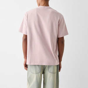 Nouveauté T-shirts surdimensionnés 100% coton biologique respirant tricoté à épaules tombantes Design imprimé personnalisé T-shirts pour hommes - Product Image 5