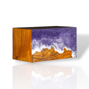 Handcrafted Rosewood Urn <b>Box</b> Ocean Wave Memorial <b>Keepsake</b> Cremation <b>Box</b> for Loved Ones - Product Image 4