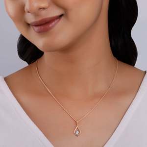 Rose Gold Diya Diamond Pendant Heer by GIVA-Elegant Charms & Pendants Collection - Product Image 6