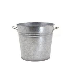 Macetas y macetas de metal galvanizado de forma redonda para entrada del hogar y decoración de jardín macetas hechas a mano - Product Image 2