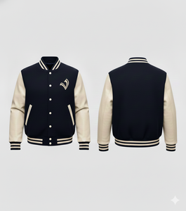 บริการ OEM เสื้อแจ็คเก็ตวาร์ซิตี้สีดำปักโลโก้ตามสั่ง ดีไซน์มืออาชีพ สวมใส่สบาย คอตั้ง ผ้าแคนวาส สำหรับฤดูใบไม้ผลิ - Product Image 1