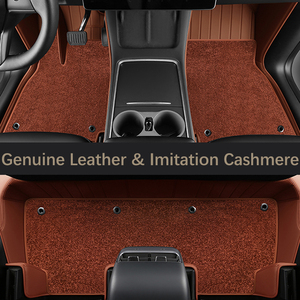 Tappetini per auto in pelle 3D 5D 7D addensati impermeabili di lusso per tappetini per auto personalizzati Tesla Model 3 Model Y - Product Image 5