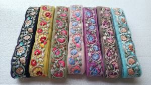 Custom Made in Different Assorted Designs All in Floral Embroidery in Multi Coloured Ways for Garments in Different Sizes - Product Image 4