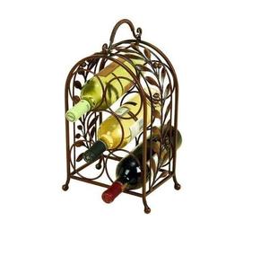 Support à bouteilles en fer contemporain au design moderne pour un rangement élégant et un accès facile aux bouteilles - Product Image 1