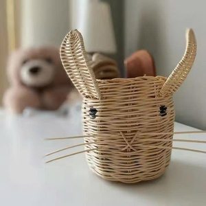 Panier pour enfants tissé à la main Mini paniers de souris en rotin naturel pour enfants panier en forme d'animal fabriqué au Vietnam - Product Image 6
