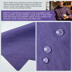 저렴한 가격 도매 방수 430T 태 피터 안감 주름 직물 무료 샘플 40D 나일론 주름 직물 재킷 - Product Image 4