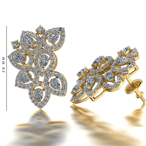 Lab Grown Diamond Jewelry for Women 10k/14k/18k White <b>Gold</b> 4 Claw Moissanite Stud <b>Earrings</b> Designed Price in - Product Image 3