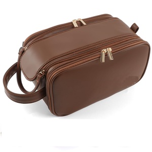 Luxurious Leather Makeup <b>Bag</b> Customizable Fashionable <b>Bridesmaid</b> for Toiletry Cosmetic Pouch with Zipper for Travel - Product Image 6