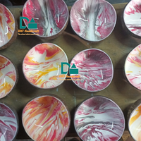 Bol de luxe en coquille de noix de coco, laque vietnamienne, peinture florale en coquillage, fait main, écologique, bohème, pour fête, gratuit