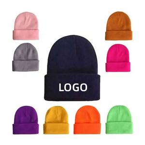 Unisex 100% <b>Merino</b> Wool RIb Knit Winter Skull <b>Beanie</b> Hat Bonnet Tuque With Custom Logo Patch - Product Image 4