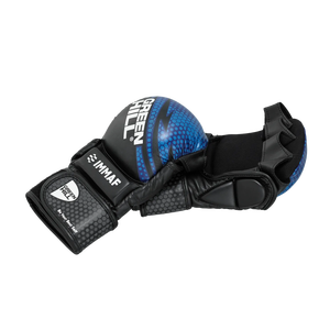 Guantes de MMA Azules GREEN HILL Aprobados por la IMMAF, Equipo de Boxeo Personalizado para Niños, Tallas 10oz 12oz 14oz 16oz, Cuero PU con Cierre de Cordones en la Muñeca - Product Image 2