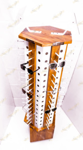 Rotating <b>Wooden</b> Eyewear Display Stand for Optic Shops-Wholesale Eyeglass Display Stand - Product Image 2