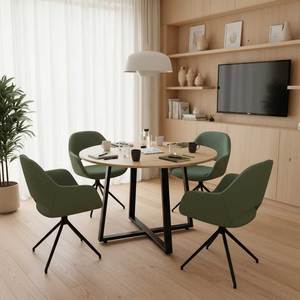 Round Conference <b>Table</b> BH68006 Minimalist Traditional Design with Iron Legs Melamine-Coated Plywood for Hotel <b>Office</b> Furniture - Product Image 3
