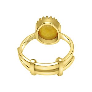 NOVAMART Fine Bangkok Yellow Sapphire Astrological Gemstone Panchdhatu <b>Ring</b> 4.25 to 12.25 Ratti Natural & Certified PUKHRAJ Whol - Product Image 3