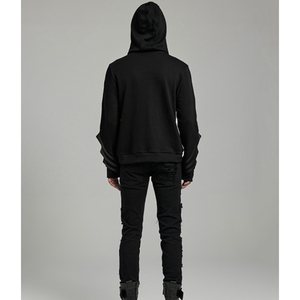 เสื้อฮู้ดมีซิปสำหรับผู้ชายผ้าฝ้ายเทอร์รี่แอซิดแบบปรับแต่งได้เสื้อครอปซิปสำหรับผู้ชาย - Product Image 6