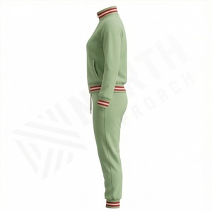 Women's Slim Fit Hooded Solid Winter Printed <b>Polyester</b> <b>Tracksuits</b> Premium Quality Running Sportswear Customized Design Bulk Set - Product Image 3