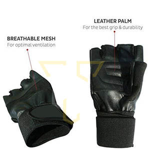 Meilleure vente Gants de fitness unisexes demi-doigts antidérapants de haute qualité Logo personnalisé Nouvelle arrivée Sports de protection des mains en cuir - Product Image 3