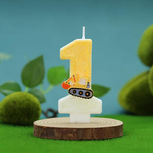 Vela con número de parafina hecha a mano, adorno para tarta de cumpleaños, decoración de fiesta para niños, suministro de fábrica al por mayor - Product Image 1