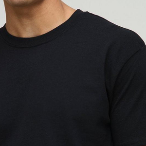 High Quality Custom <b>Men</b> Oversized Knitted T-Shirt Breathable 100% Cotton Anti-Pilling Custom Logo Wholesale - Product Image 4