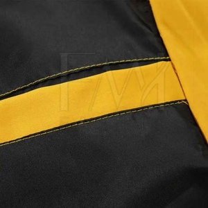 <b>Men's</b> Fashionable Lettermen <b>Jacket</b> Custom Printed Logo New Style Canvas <b>Jacket</b> Featuring <b>Pullover</b> Elastic Cuff V-neck Collar - Product Image 6