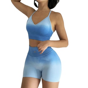 Gran oferta, conjunto de Yoga para mujer de talla grande, Sujetador deportivo de poliéster 100% y mallas para entrenamiento, gimnasio, ropa deportiva para deportes y Yoga - Product Image 1