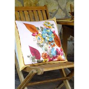 Juego de Mantel Amarillo Hecho a Mano de 150x150cm con Camino de Mesa y Fundas de Cojín con Estampado Floral para Decoración del Hogar - Product Image 2