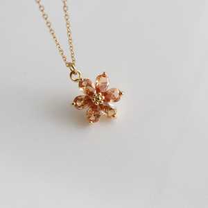 Collier de luxe en zircon champagne, certifié GIA, coupe en goutte d'eau, argent 925, style vintage, charme mignon, cadeau pour elle - Product Image 4